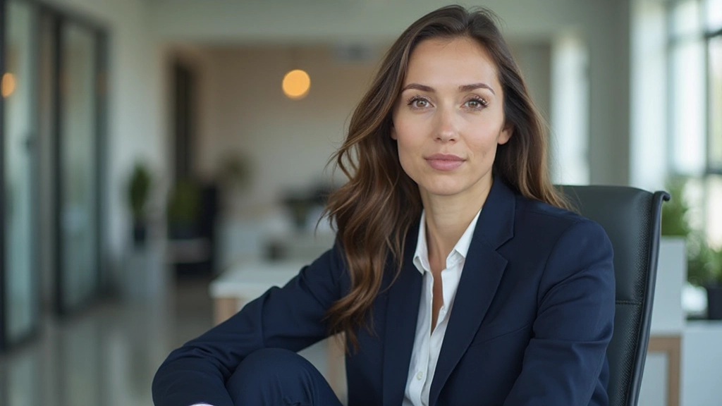 Соискатель в деловом костюме сидит в офисе перед интервью с уверенным выражением лица