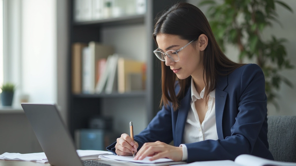 Соискатель готовится к интервью, просматривая документы и тренируя ответы
